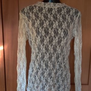 5/$25💖Forever 21 lace cream long sleeve